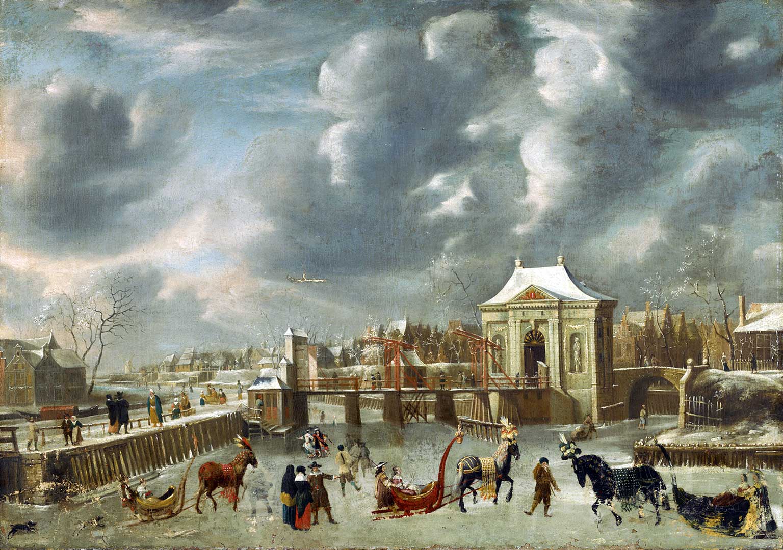 Heiligewegspoort, Amsterdam, in 1653, painting by Jan Abrahamsz Beerstraaten