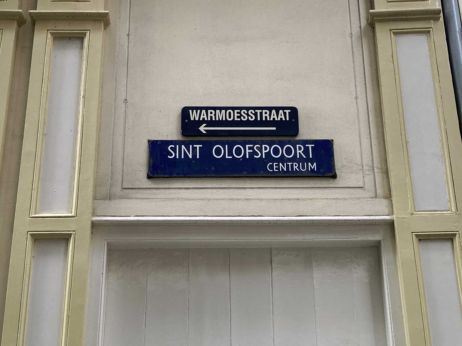 Sint Olofspoort street sign, Amsterdam