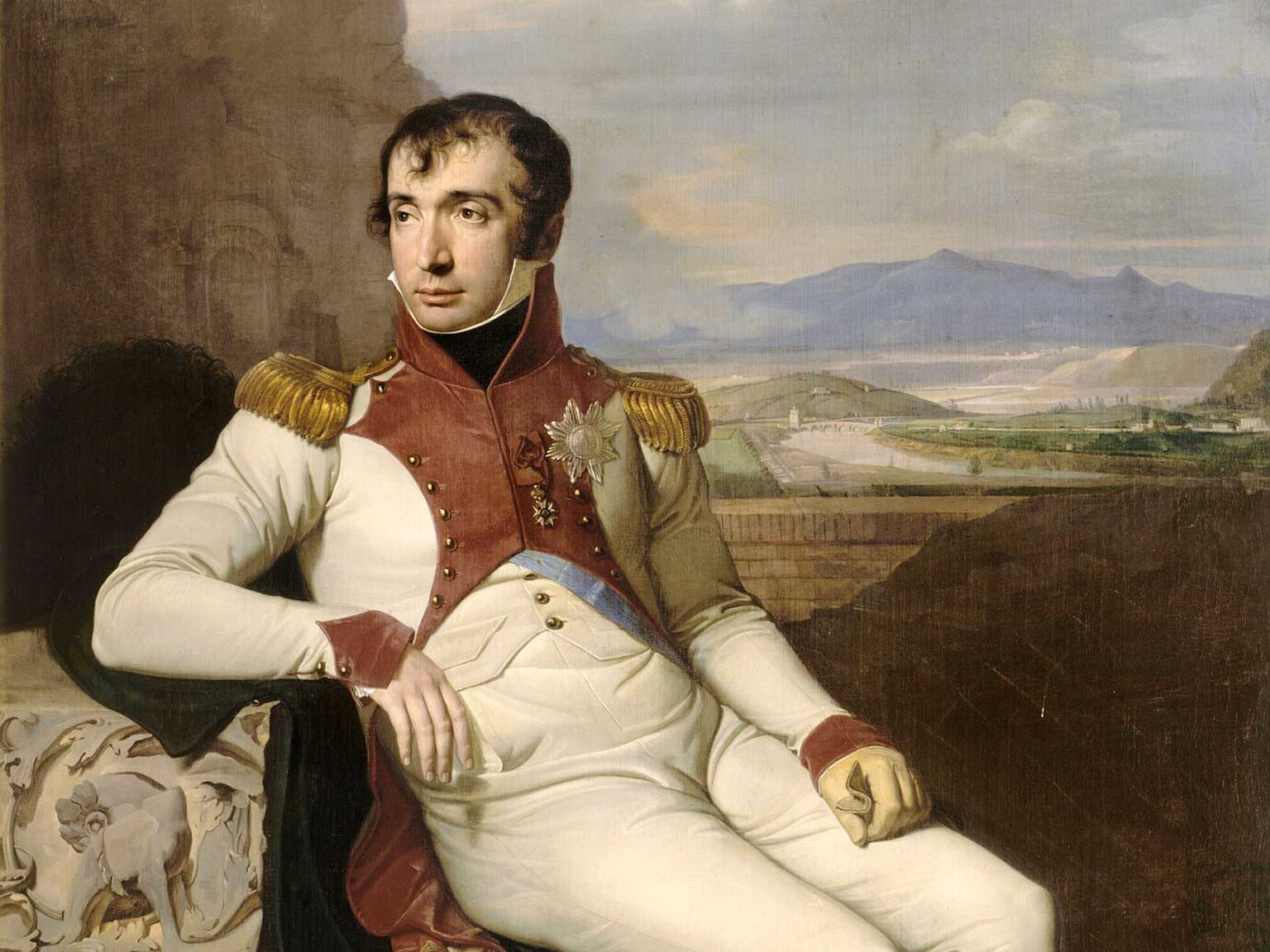Ex-koning Lodewijk Napoleon Bonaparte tijdens zijn ballingschap in Rome in 1815