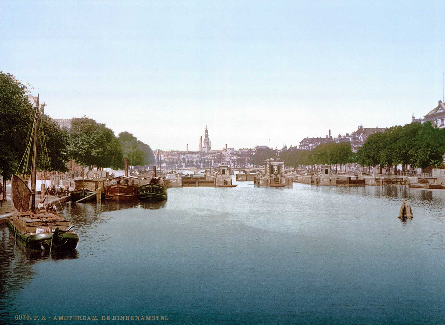 Amstelsluizen, Amsterdam, tussen 1890 en 1900