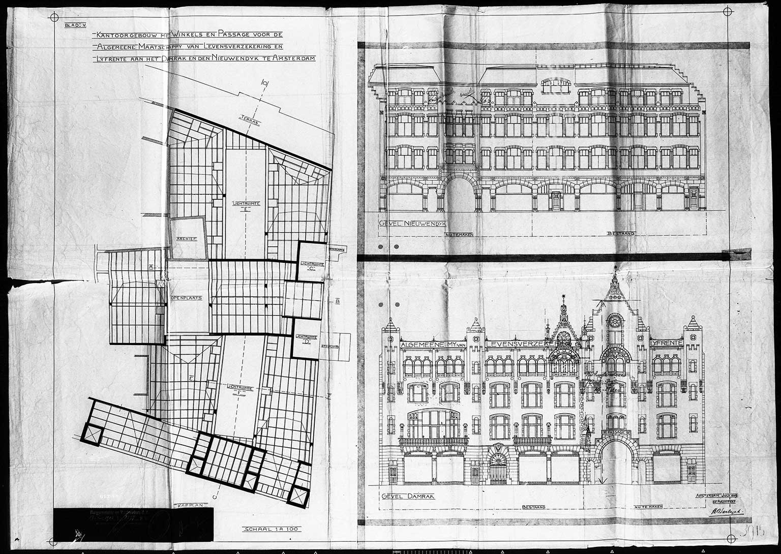 Design by Berlage for the Beurspassage, Amsterdam, 1903