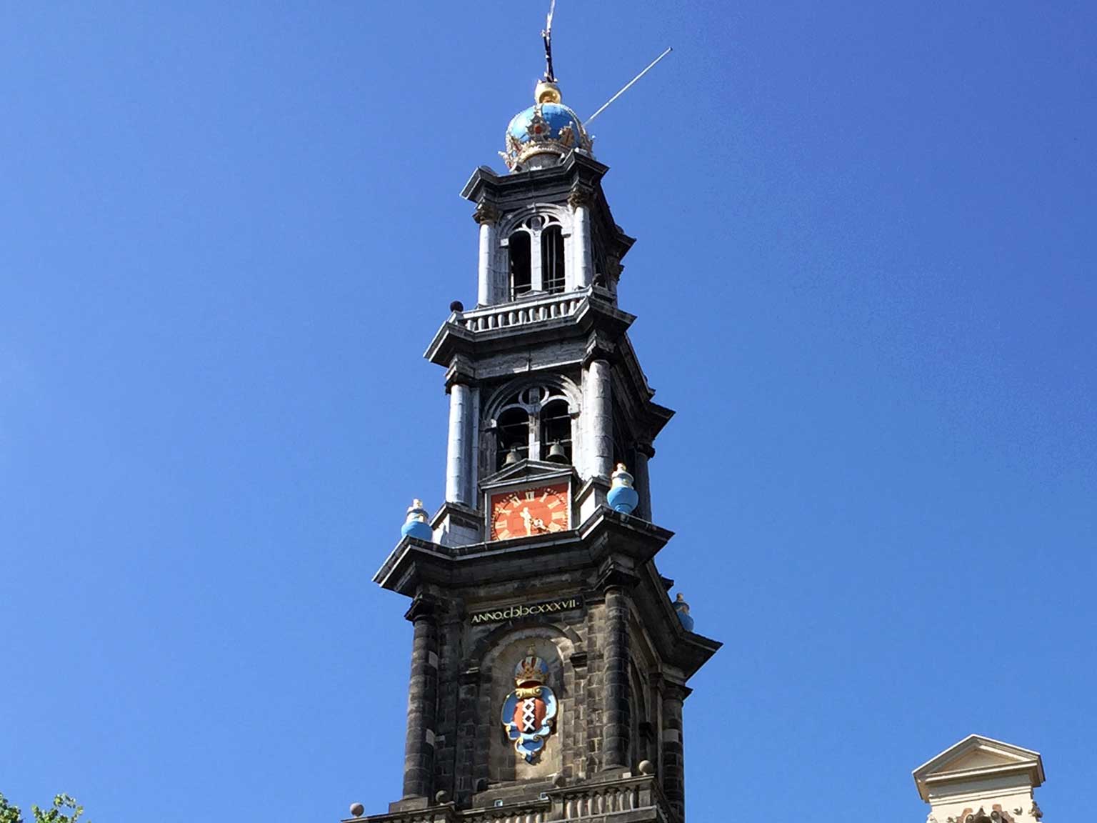 Westertoren, Amsterdam, spire with Rudolphinic crown