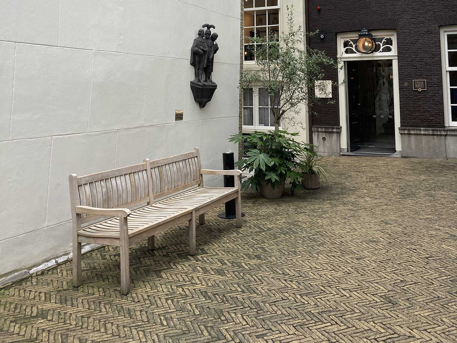 View of the courtyard of Hotel The Dylan, Keizersgracht 384, Amsterdam
