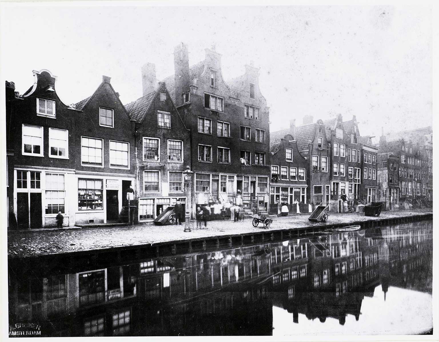 Elandsgracht 65-101, Amsterdam, in 1880, nog niet gedempt