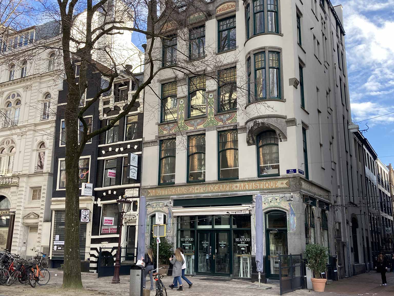 Helios building with Seafood Bar, Amsterdam (February 2021)