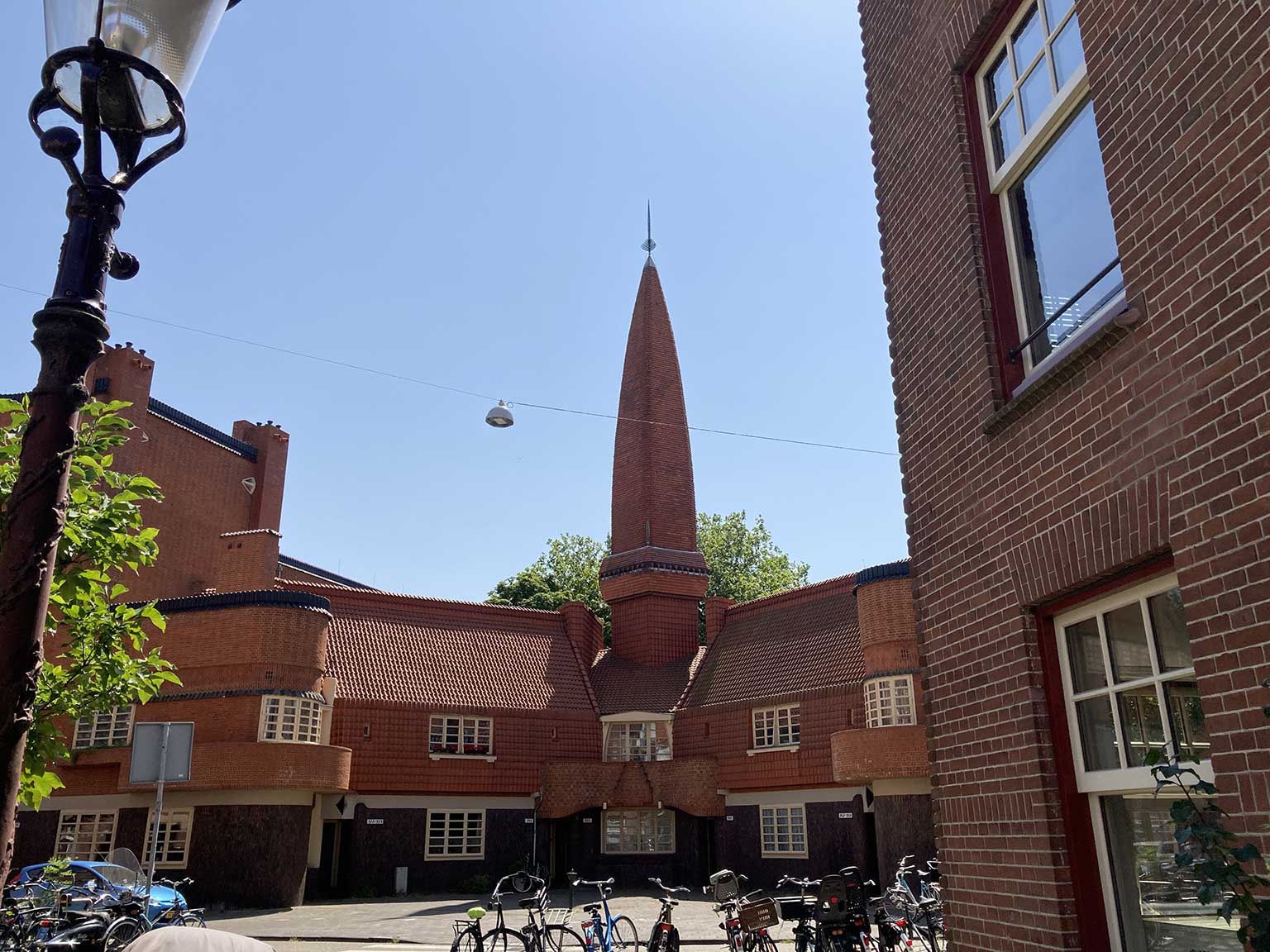 Housing block Het Schip, Amsterdam, view from across the Hembrugstraat