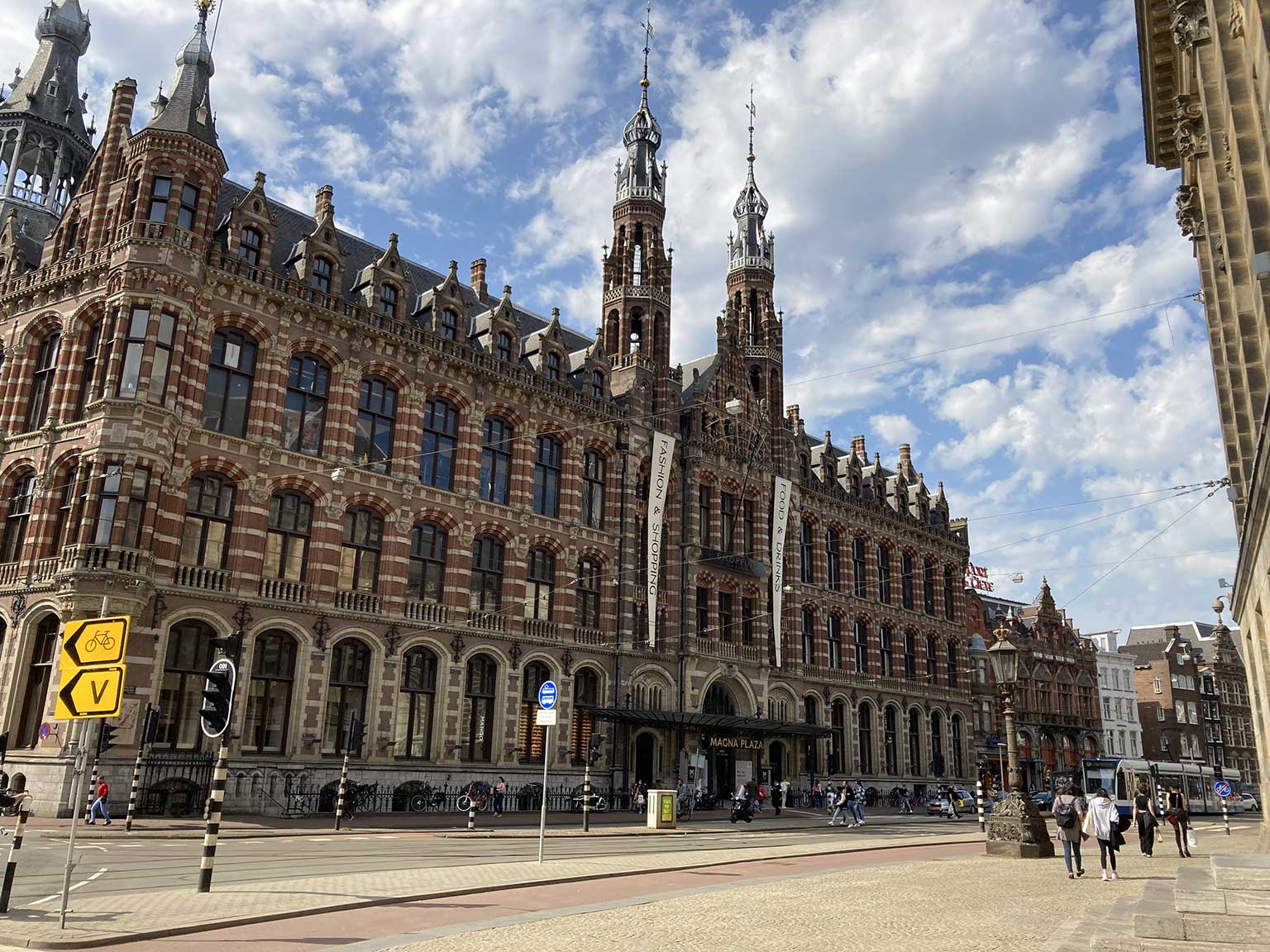 Magna Plaza shopping centre on the Nieuwezijds Voorburgwal, Amsterdam