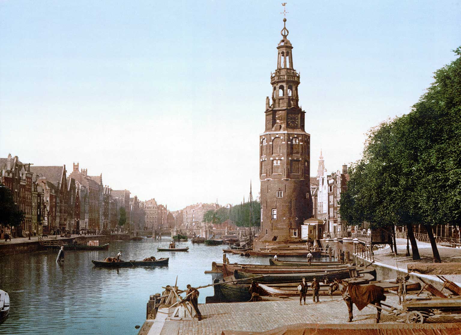 Oudeschans met Montelbaanstoren, Amsterdam, in 1895