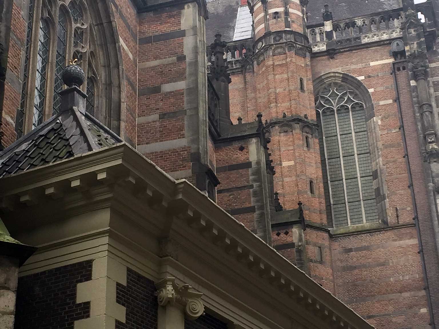 Part of the Nieuwe Kerk, Amsterdam, seen from Eggertstraat