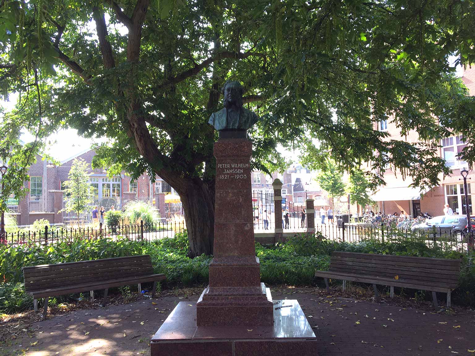 Statue of P.W. Janssen at Bellamyplein, Amsterdam