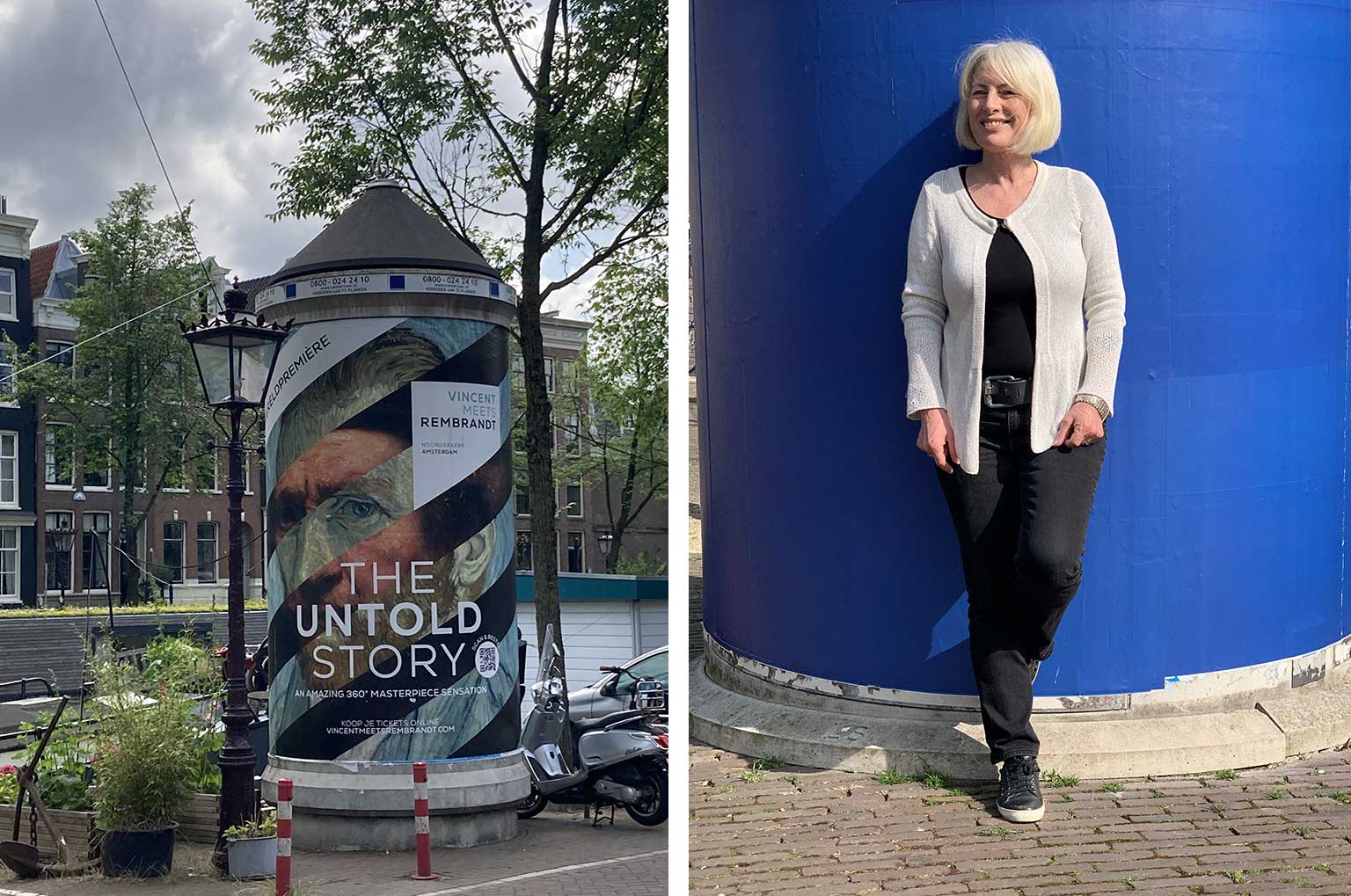 Peperbus op de Prinsengracht, Amsterdam en op het Amstelveld