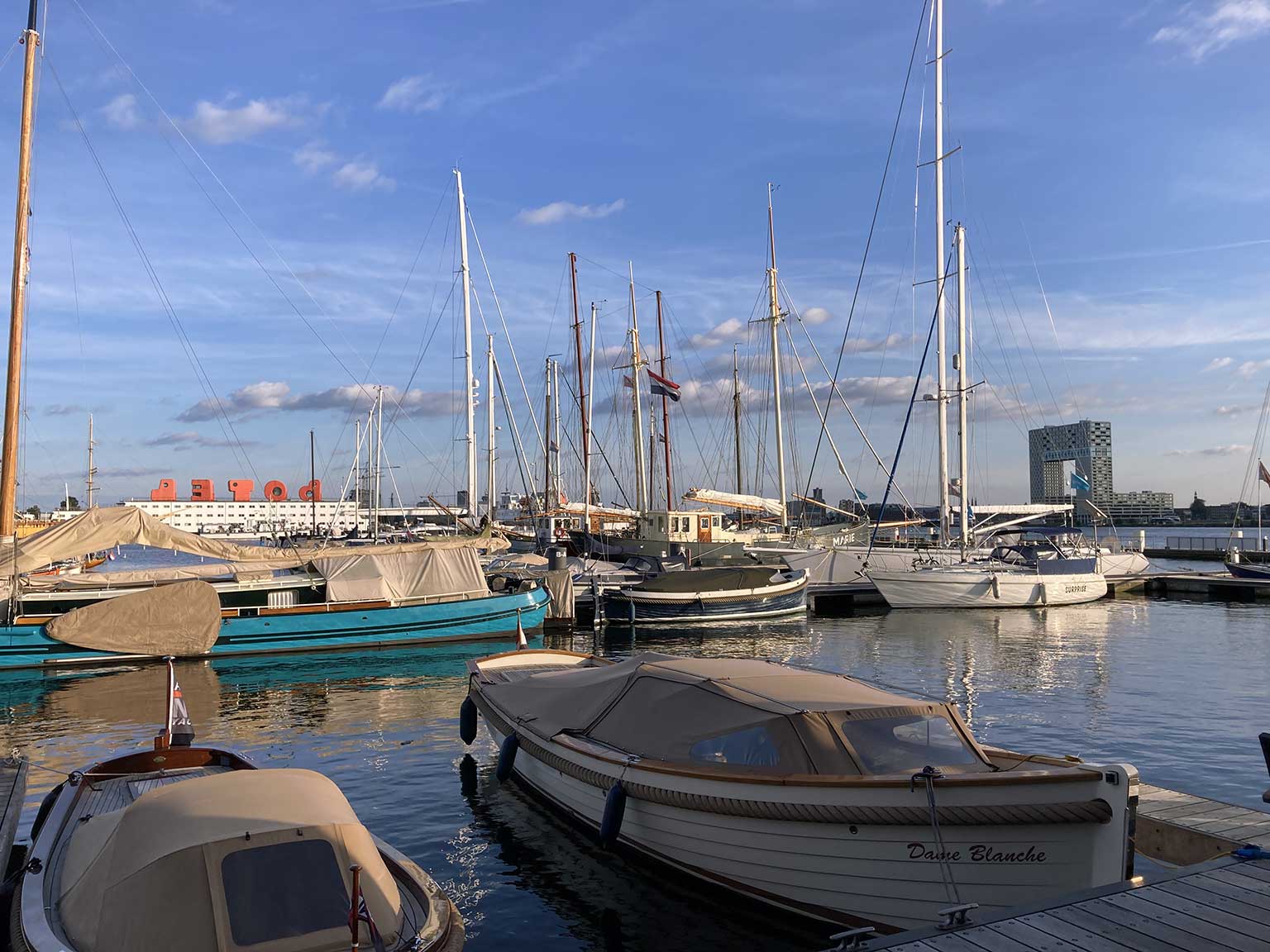 View from the NDSM marina, Amsterdam
