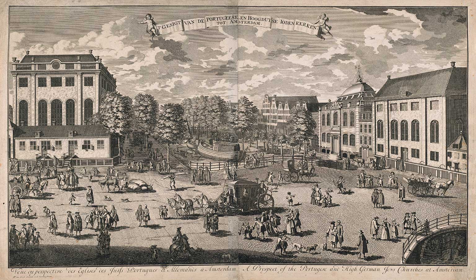 Portugese Synagoge en Hoogduitse Synagoge in Amsterdam, tussen 1659 en 1731