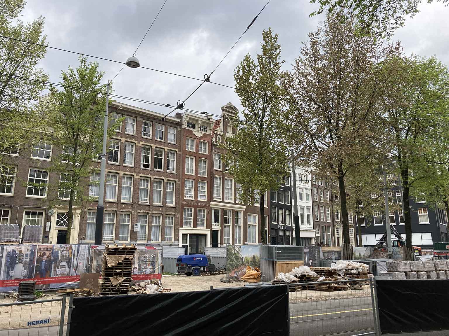 Ongoing restructuring of Postzegelmarkt, Amsterdam, in 2021