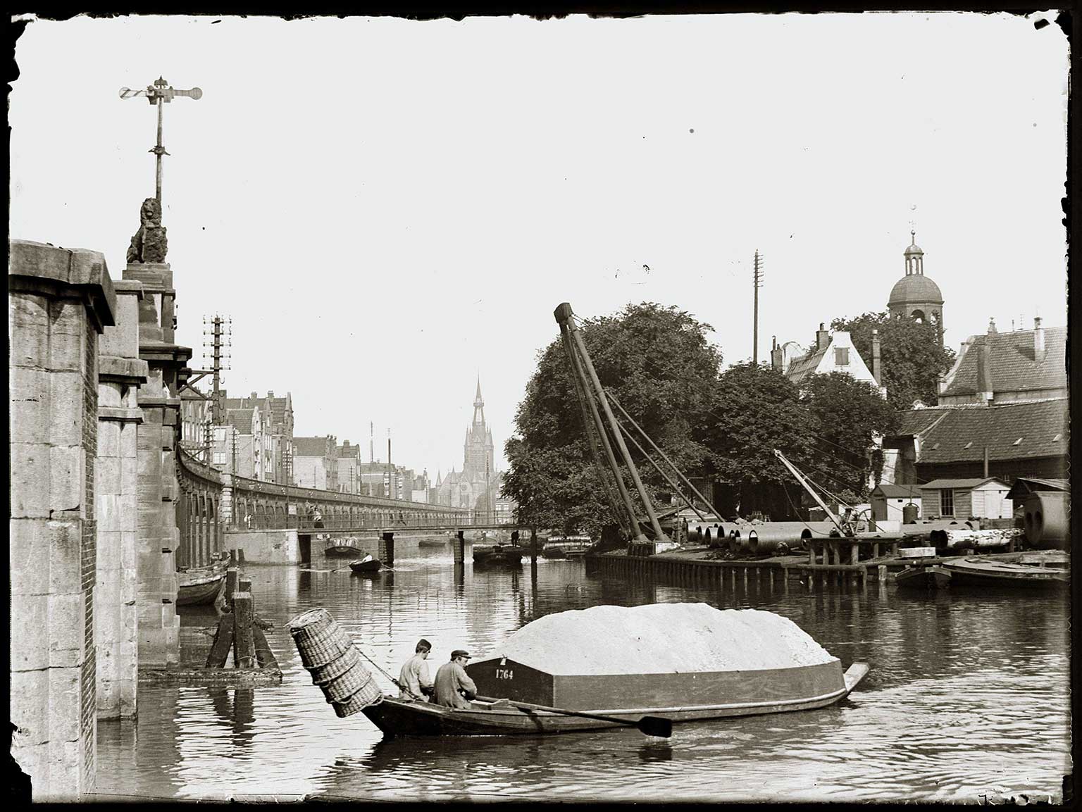 Eilandsgracht, Amsterdam, in 1899, foto van Jacob Olie