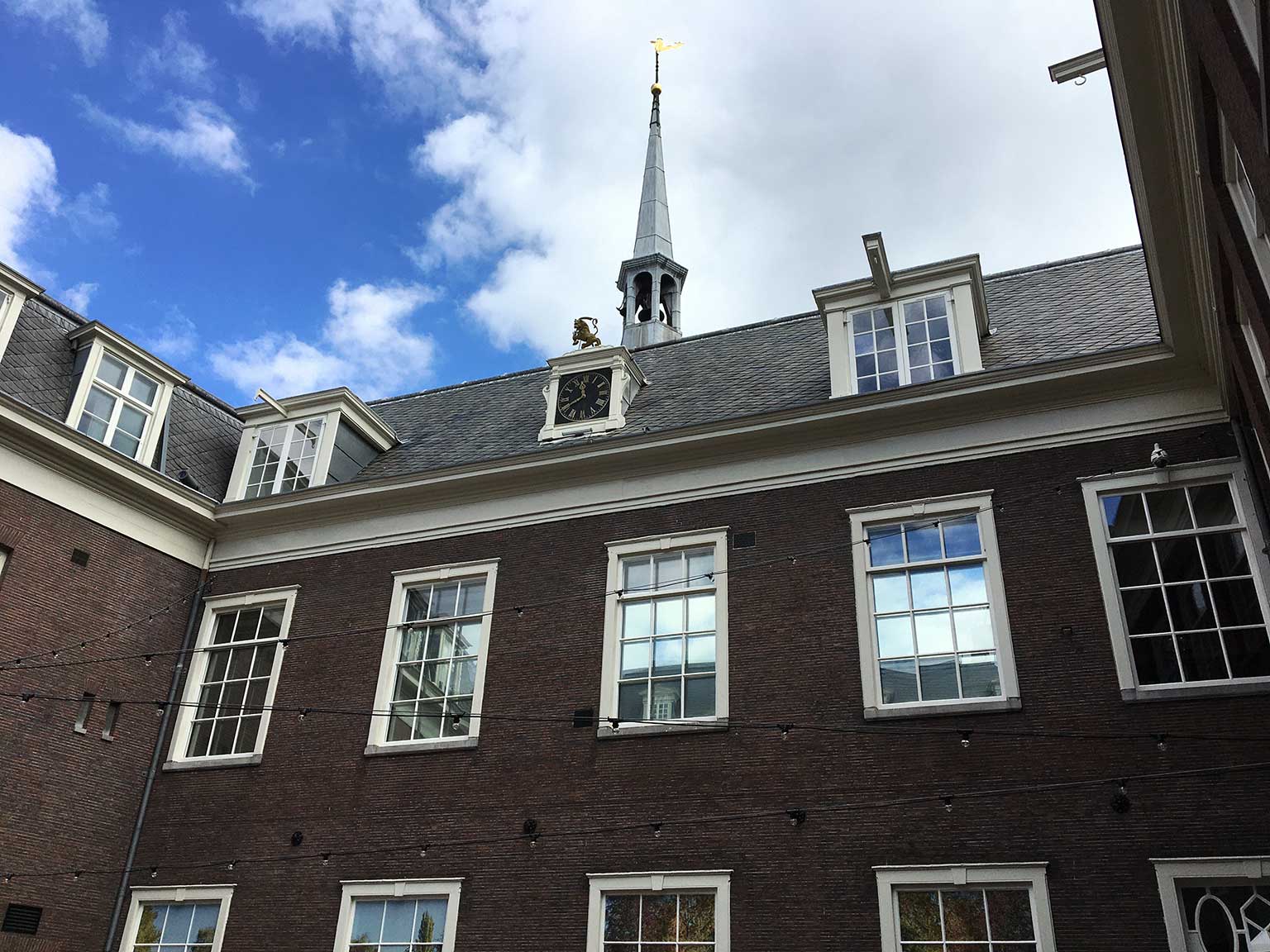 Spire of the St. Cecilia convent chapel, on the roof of The Grand, Amsterdam