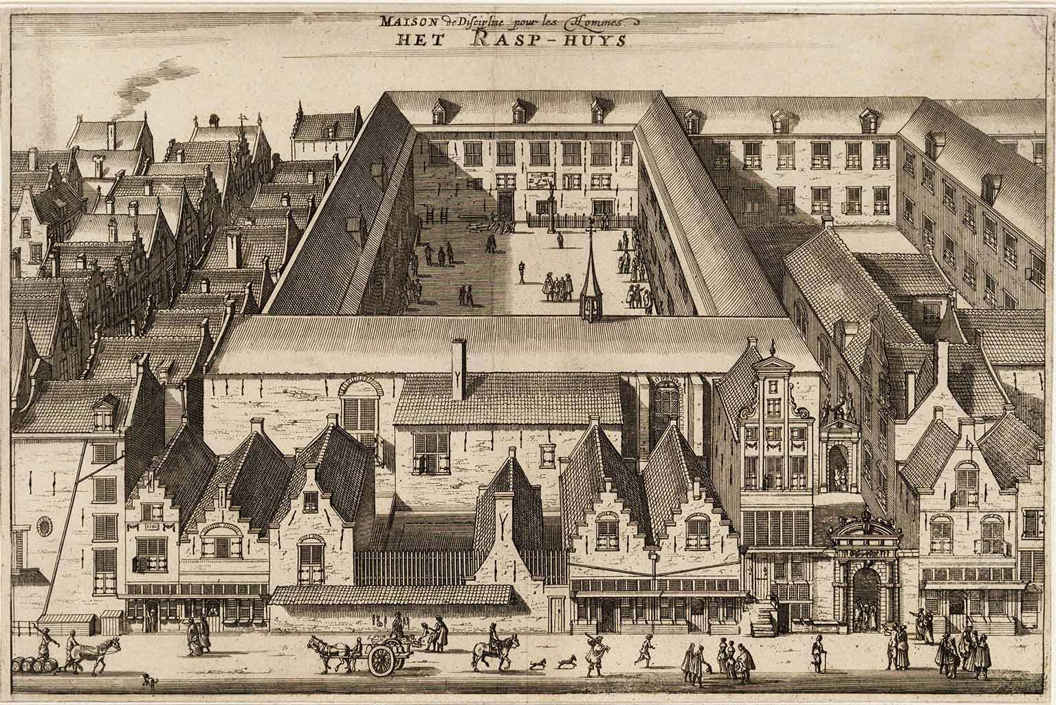 View of the Rasphuis on Heiligeweg, Amsterdam, in 1663