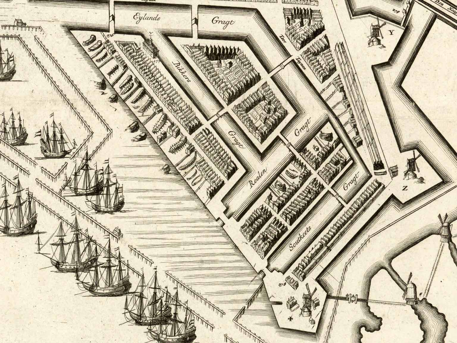 Detail of a map from around 1774-1779 of Western Islands, Amsterdam