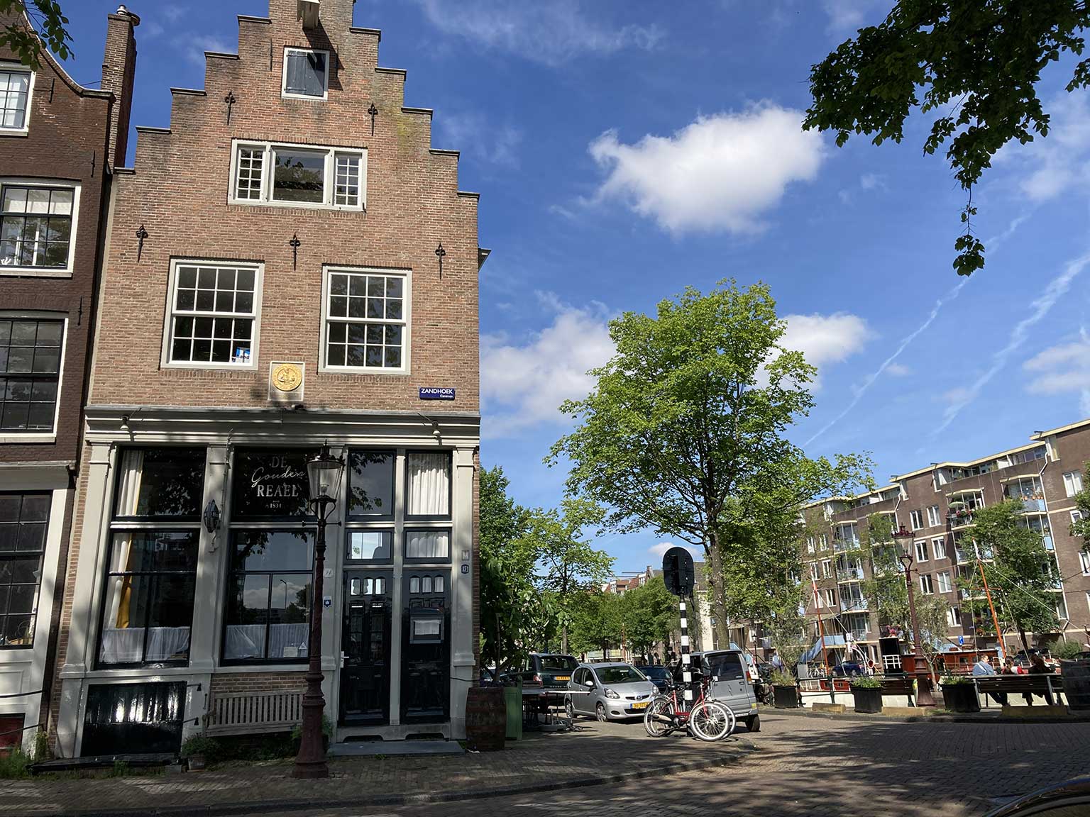 Restaurant De Gouden Reael op Zandhoek 14, Amsterdam