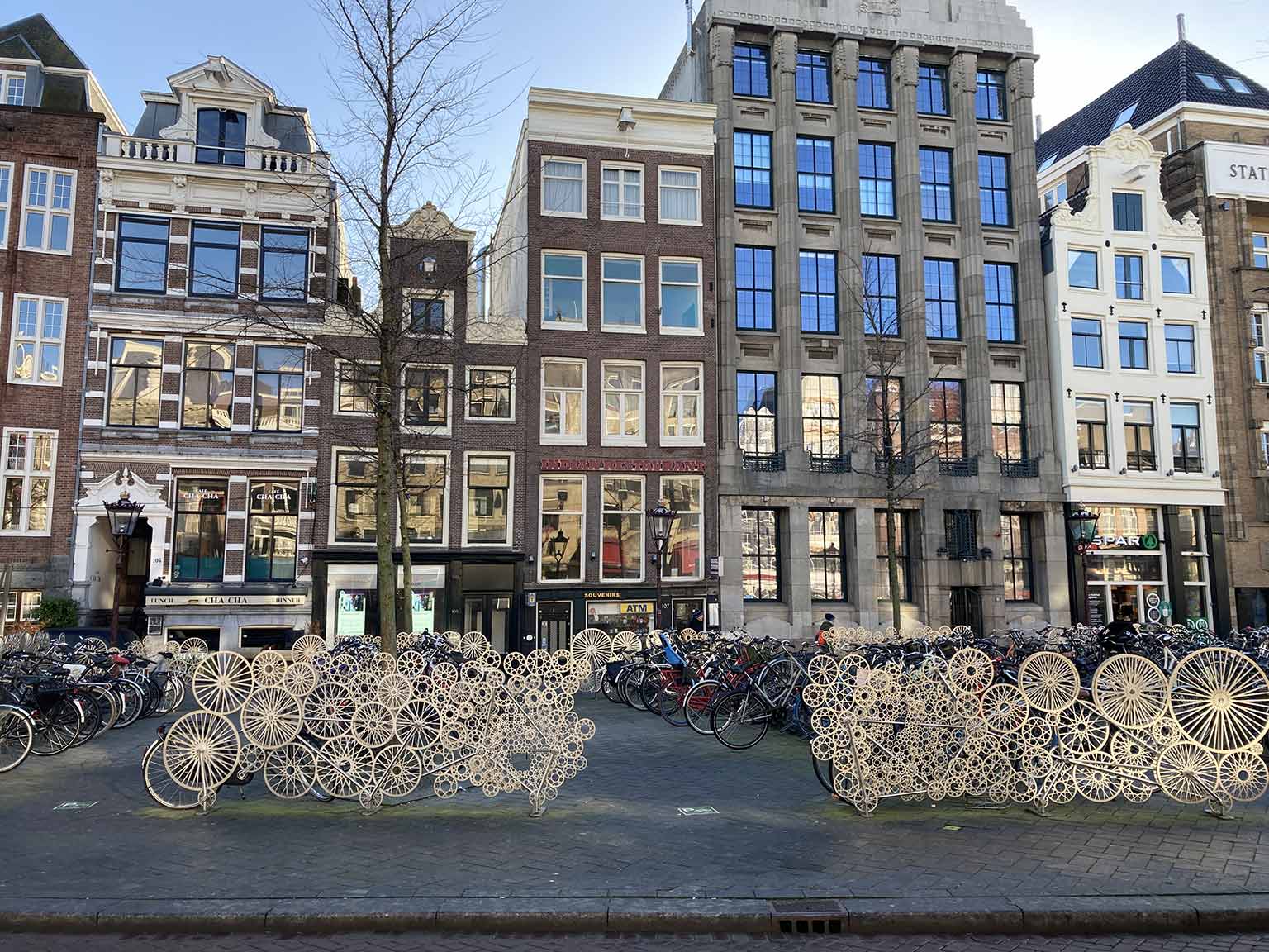 Rokin 103, 105, 107, 109-111 and 113, Amsterdam, with bike parking in front