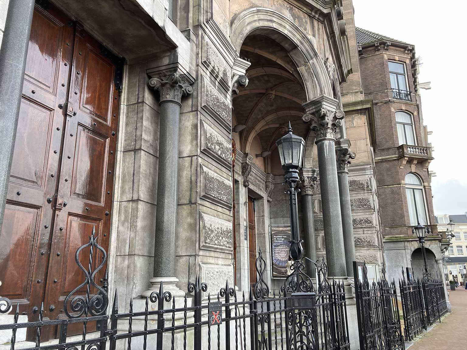 Entrance of the Saint Nicholas Church, Amsterdam, on Prins Hendrikkade