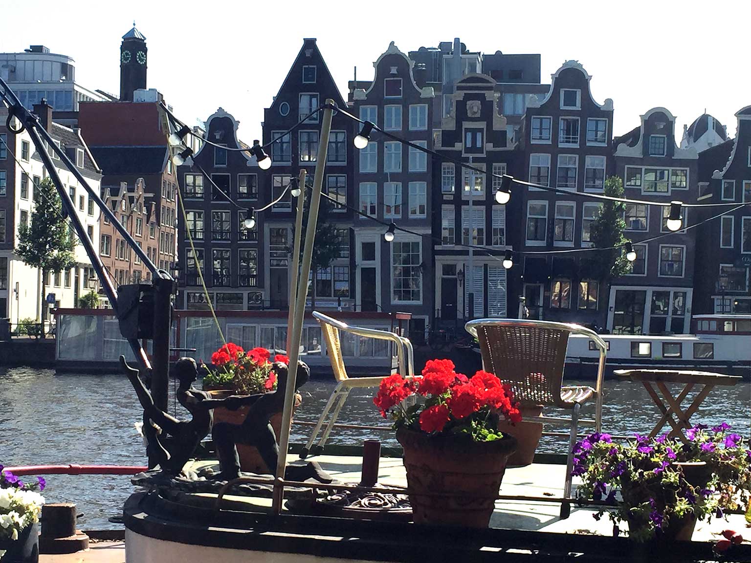 Sagging houses on the Binnen Amstel, Amsterdam (2020)
