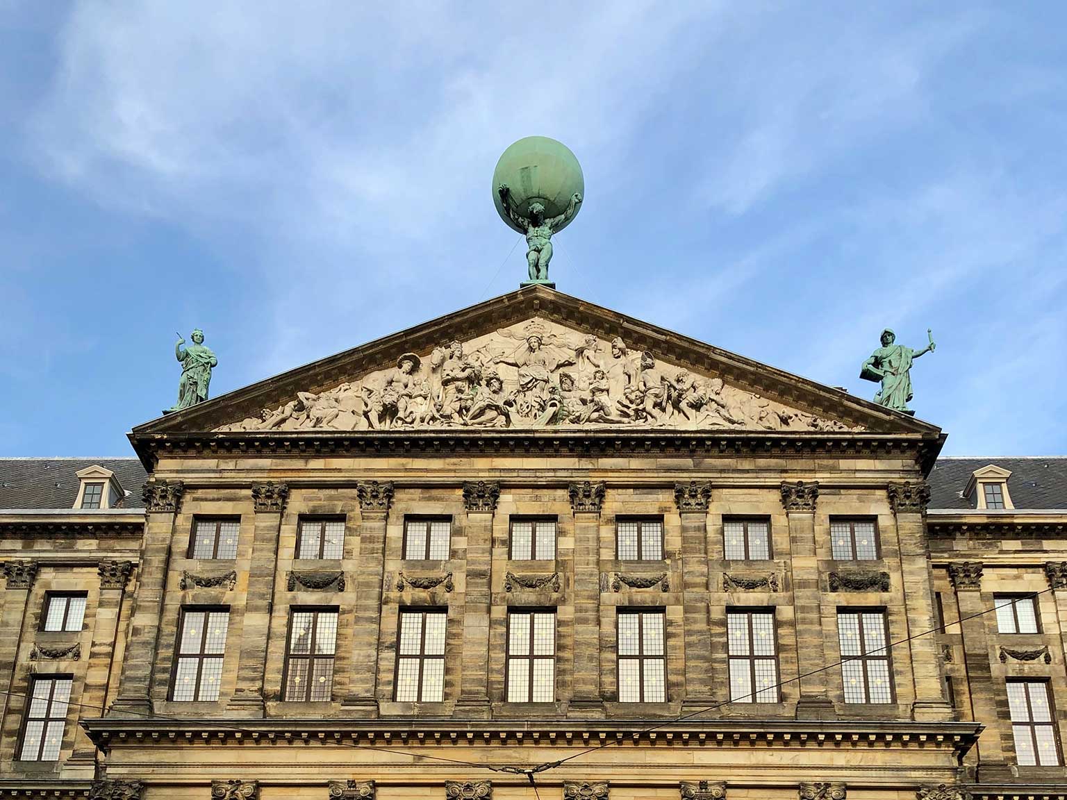 Tympanum on the back of the Royal Palace, Nieuwezijds Voorburgwal, Amsterdam