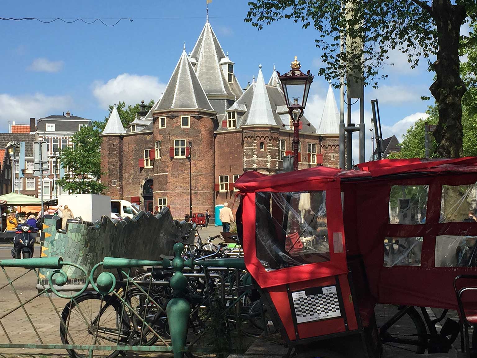 Nieuwmarkt and Waag, Amsterdam, seen from the southeast