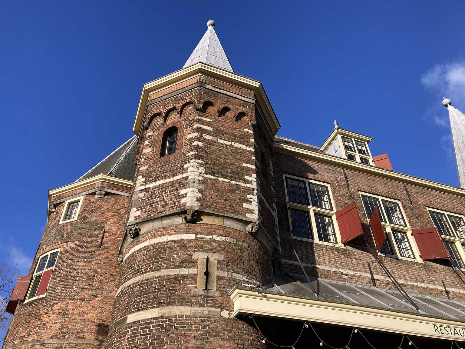 Left front tower of the Waag, Nieuwmarkt, Amsterdam