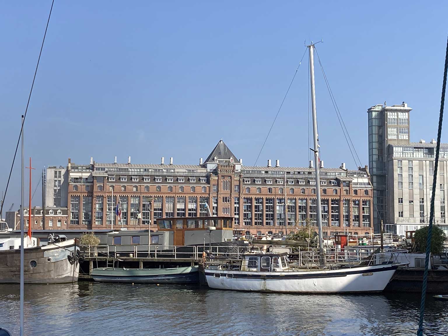 View from Oude Houthaven, Amsterdam, towards Korthals Altes silo and Betonnen silo