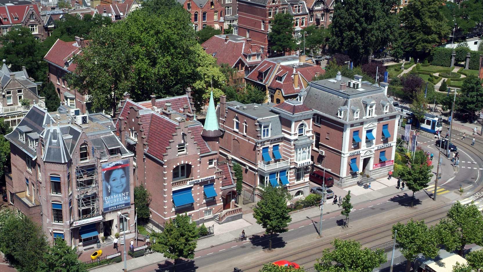 Coster Diamonds, Amsterdam, aerial view