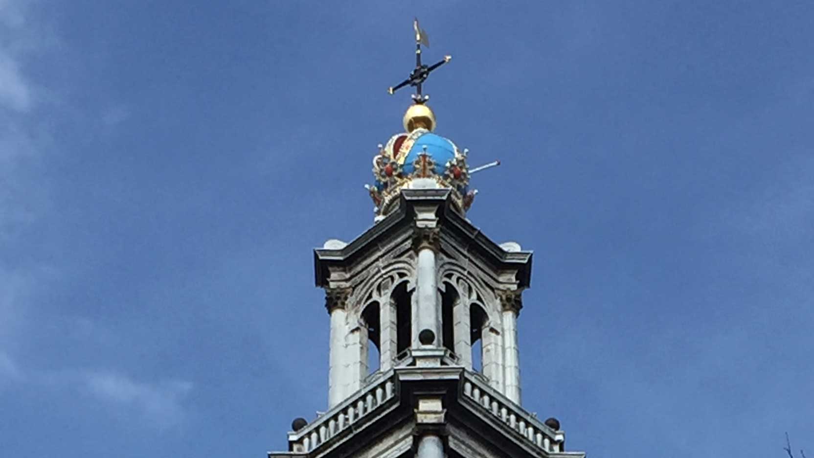 Amsterdam, the imperial crown on the Westertoren