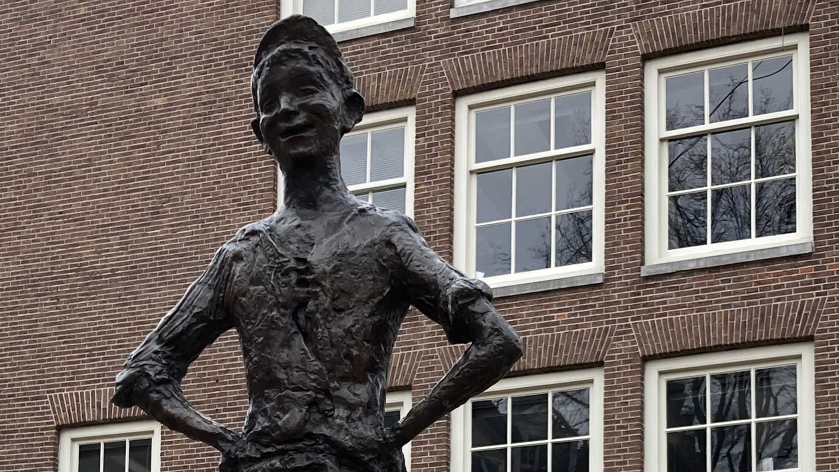 Het Lieverdje statue on Spui, Amsterdam