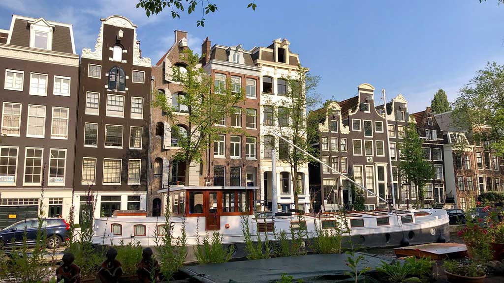 Houseboat and gables, Prinsengracht, Amsterdam
